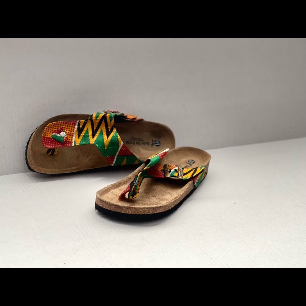 Birkenstock Made with Rich African Kente Cloth